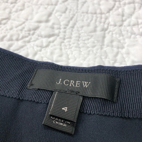 J.Crew Navy & Green Pleated Aline Beanstalk Skirt - Picture 5 of 6